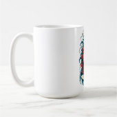 和風鯉の芸術 ロングスリーブ コーヒーマグカップ (左)