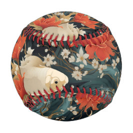 和風鯉魚シームレスパターン 野球ボール
