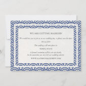 和風 青海波ウェーブ セーブ・ザ・デート フラット フォト 招待状 (裏面)