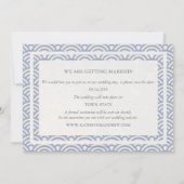 和風 青海波ウェーブ セーブ・ザ・デート フラット フォト 招待状 (裏面)