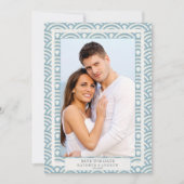 和風 青海波 ウェディング セーブ・ザ・デート フラット フォト 招待状 (正面)