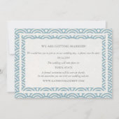 和風 青海波 ウェーブ セーブ・ザ・デート フラット フォト 招待状 (裏面)