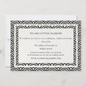 和風 青海波 ウェーブ セーブ・ザ・デート フラット フォト 招待状 (裏面)