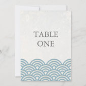 和風 青海波 スタイル 波 大 テーブル ナンバー 招待状 (裏面)