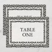 和風 青海波 スタイル 波 大 テーブル ナンバー 招待状 (正面/裏面)