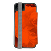 咲いたバラウォームオレンジ INCIPIO iPhoneウォレットケース (フォリオ裏面)