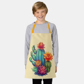 咲かわいらしくサボテン エプロン (着用した状態)