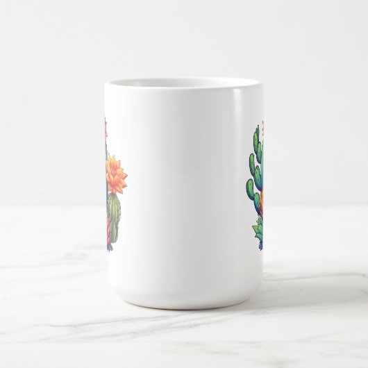咲かわいらしくサボテン モーフィングマグカップ (中央)
