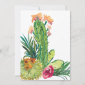 咲き乱れるデザートサボテン幾何学ウェディング 招待状 (裏面)