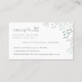 咲き乱れる歯ブラシの木のロゴ 名刺 (裏面)