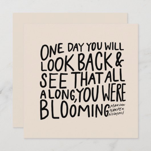 咲き誇っていた全体 – 励ましの引用文 (正面/裏面)