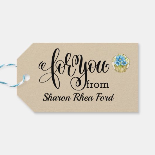 咲き誇るかわいいギフトタグ ギフトタグ (裏面横)