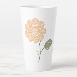 咲き誇るエネルギーの螺旋 カフェラテマグ