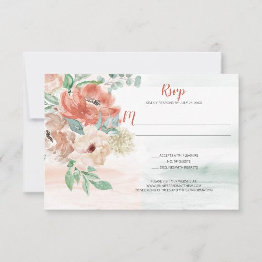 咲き誇るサンザシの水彩花 RSVP (正面)