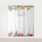 咲き誇るシックなブライダルシャワーの写真撮影用背景 タペストリー (正面)