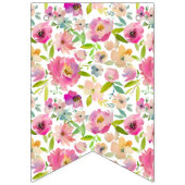 咲き誇るシックな花嫁のシャワーバナー バンティングフラッグ (第2の旗)