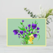 咲き誇るハートのイースターちよっこ招待状 招待状 (スタンド正面)