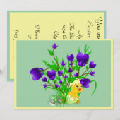 咲き誇るハートのイースターちよっこ招待状 招待状 (正面/裏面)