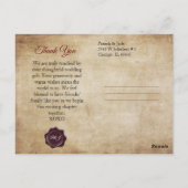 咲き誇るバラの写真で感謝を伝える ポストカード (裏面)