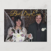 咲き誇るバラの写真にお礼 ポストカード (正面)