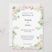 咲き誇るバラ 招待状 (正面)