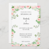 咲き誇るバラ 招待状 (正面/裏面)