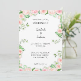 咲き誇るバラ 招待状