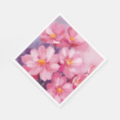 咲き誇るピンクの花びら | 花の水彩画 スタンダードランチョンナプキン (角)