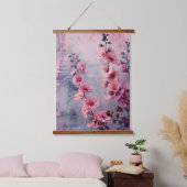 咲き誇るピンクの花 吊り下げ型タペストリー (寝室)