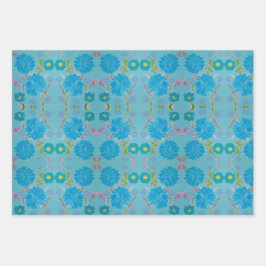 咲き誇るブルーベルの花の包装紙 ラッピングペーパーシート