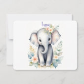 咲き誇るベイビーエレファント 招待状 (正面)