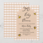 咲き誇るベイビー ラスティック ビー デイジー 招待状 (正面/裏面)