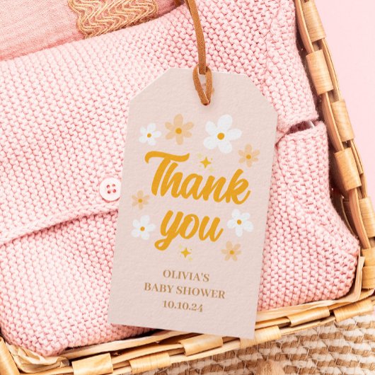 咲き誇るベイビー 春のベイビーシャワープレゼント ギフトタグ