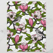 咲き誇るホオノキとタイトネズミ (裏面)