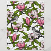 咲き誇るホオノキとタイトネズミ (正面)