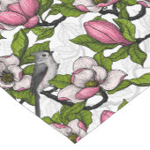 咲き誇るホオノキとタイトネズミ ショートテーブルランナー (コーナー)