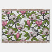 咲き誇るホオノキとタイトネズミ スローブランケット (正面)