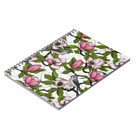 咲き誇るホオノキとタイトネズミ ノートブック (左側)