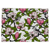 咲き誇るホオノキとタイトネズミ ラージペーパーバッグ (裏面)