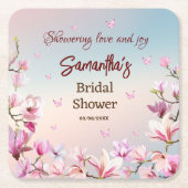 咲き誇るロマンス - ウェディングシャワー ペーパーコースター (正面)
