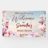 咲き誇るロマンス - ブライダルシャワーウェルカム 横断幕 (横)