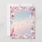 咲き誇るロマンス - ブライダルシャワー サンキューカード (裏面)