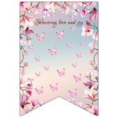 咲き誇るロマンス - ブライダルシャワー バンティングフラッグ (第1の旗)