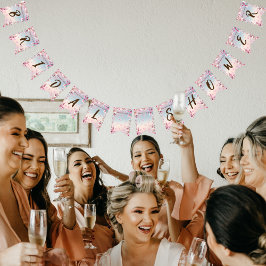 咲き誇るロマンス - ブライダルシャワー バンティングフラッグ