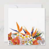 咲き誇る喜び - 熱帯の花の誕生日パーティー 招待状 (裏面)