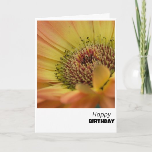 咲き誇る喜び - 花の誕生日カード サンキューカード (正面)