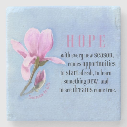 咲き誇る希望 ストーンコースター (正面)