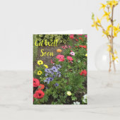 咲き誇る庭の花 カード (黄色い花)