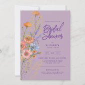 咲き誇る愛のサマー ワイルドフラワー ボヘミアンフラワーシャワー 招待状 (正面)