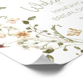 咲き誇る愛のワイルドフラワーブライダルシャワーのご案内 ポスター (角)